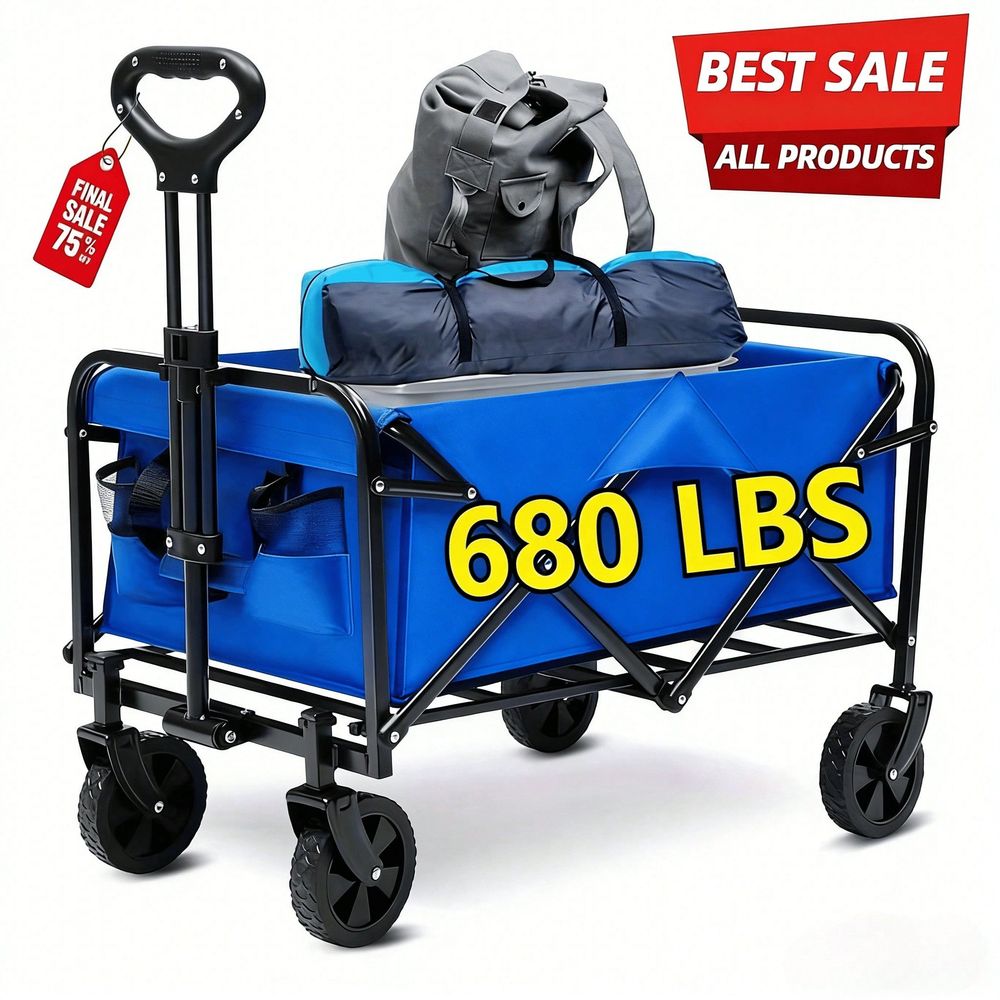 Outdoor Camping Shop - 450 Lbs 680 Lbs Allterrain Schwerlast-Klappkarre,