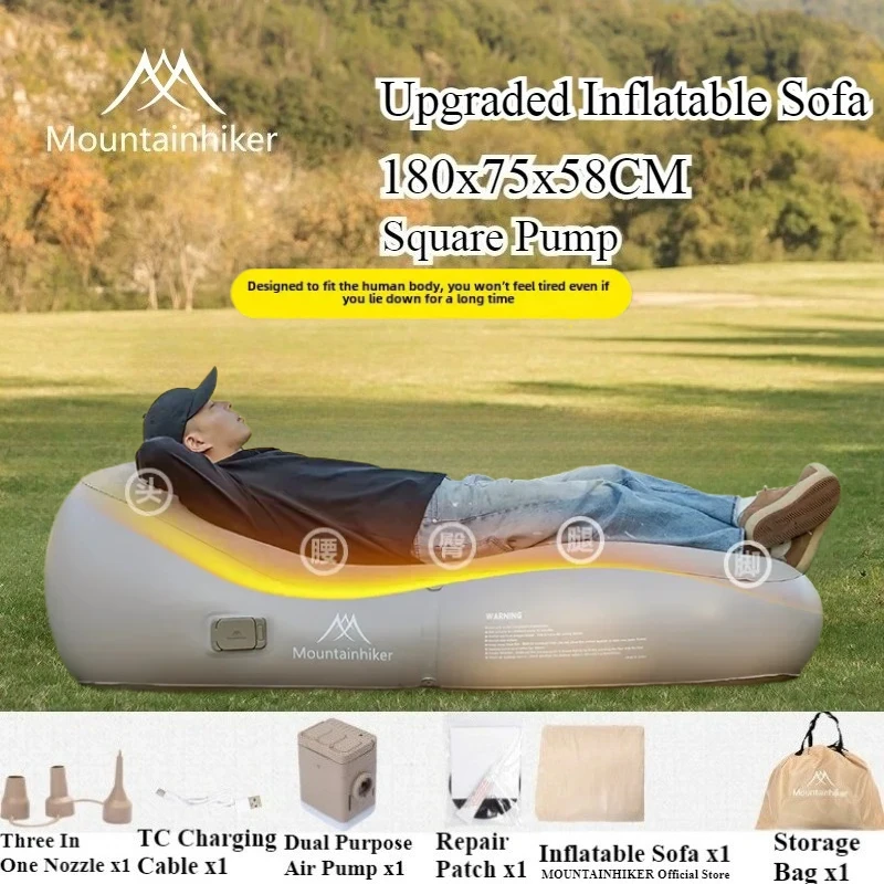 Outdoor In Camping - MOUNTAINHIKER Verbesserte aufblasbare Schlafsofa-Luftmatratze für Outdoor-Camping,