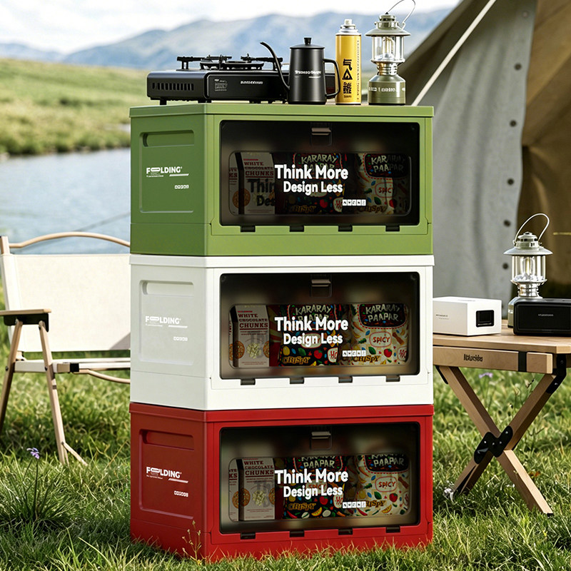 Outdoor Camping Bin - Aufbewahrungsbox mit großem Fassungsvermögen, Outdoor-Unterbox, Kofferraum-Organizer-Box,