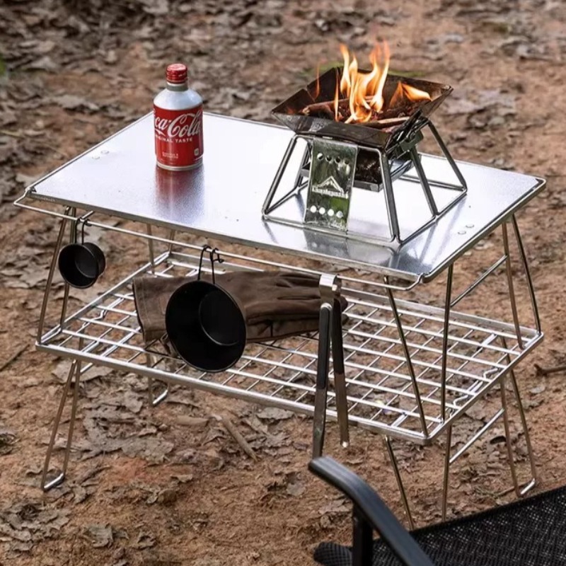Outdoor Camping Kitchen Table - Tragbarer Klapptisch für Outdoor-Aktivitäten, Leichtgewichtiger Campingtisch