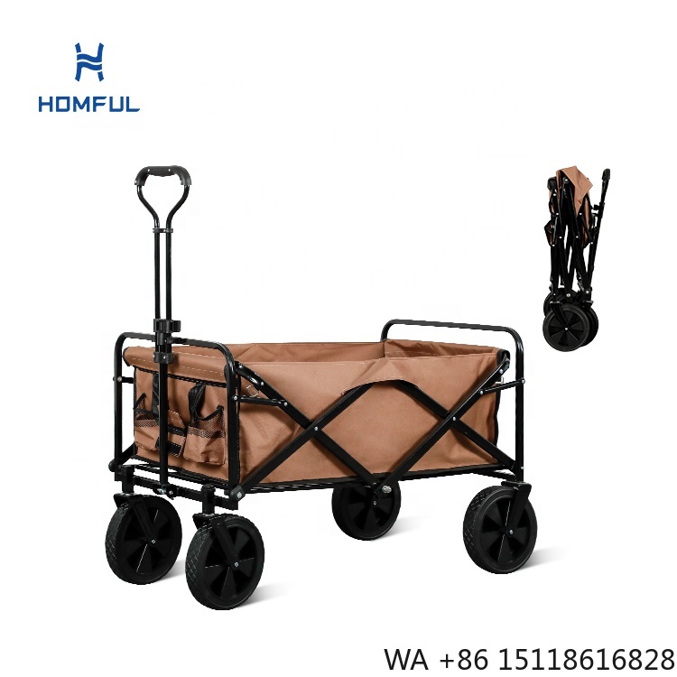 Outdoor Camping And Fishing - HOMFUL Angelwagen Zusammenklappbarer Faltbarer Camping-Trolley Strandwagen