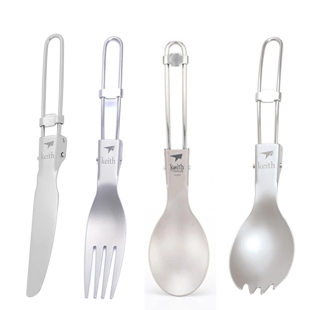 Outdoor Camping Kitchen Table - Keith Outdoor Titan Klapplöffel Spork Messer
