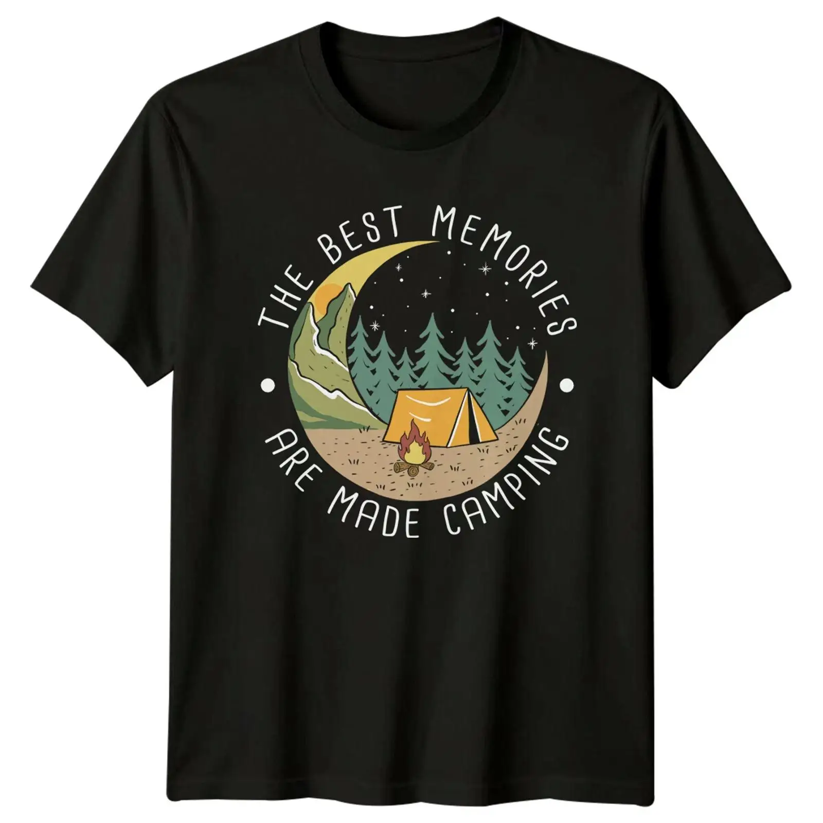 Camping Zelt Outdoor - Best Memories Camping T-Shirt, Outdoor-Abenteuer-Zelt-Grafik, Vintage,