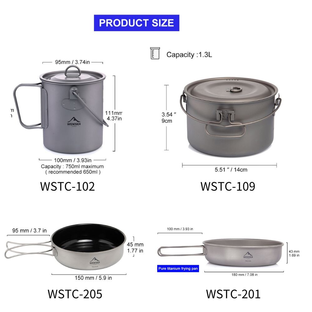 Wideea Camping Geschirr Titan  – Outdoor Camping Kitchen Table Bewertung und Preis