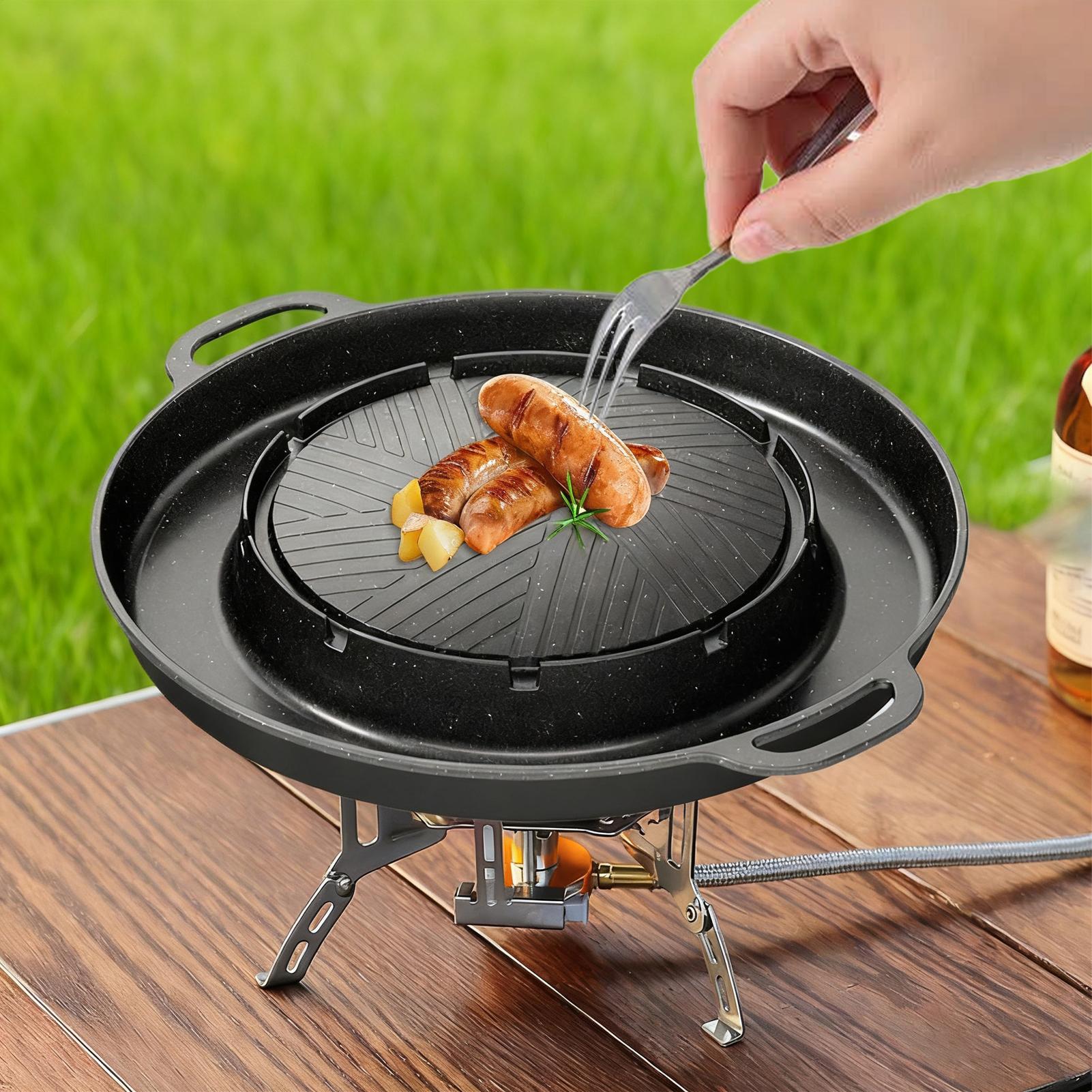 2-in-1-Grill und Hotpfanne für – Outdoor Camping Kitchen Table Bewertung und Preis