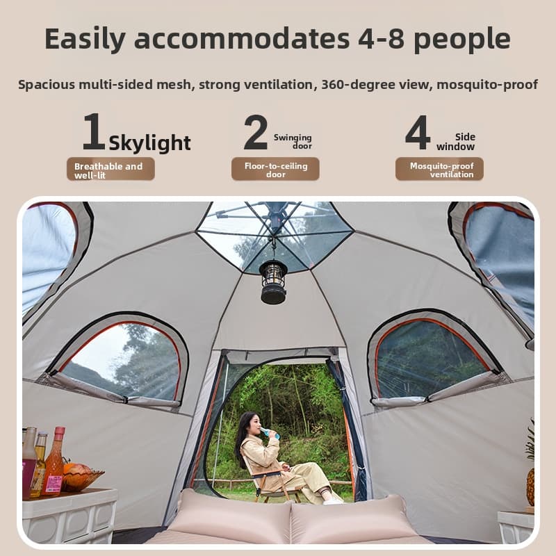 Tragbares 5-8-Personen-Camping – Camping Zelt Outdoor Bewertung und Preis