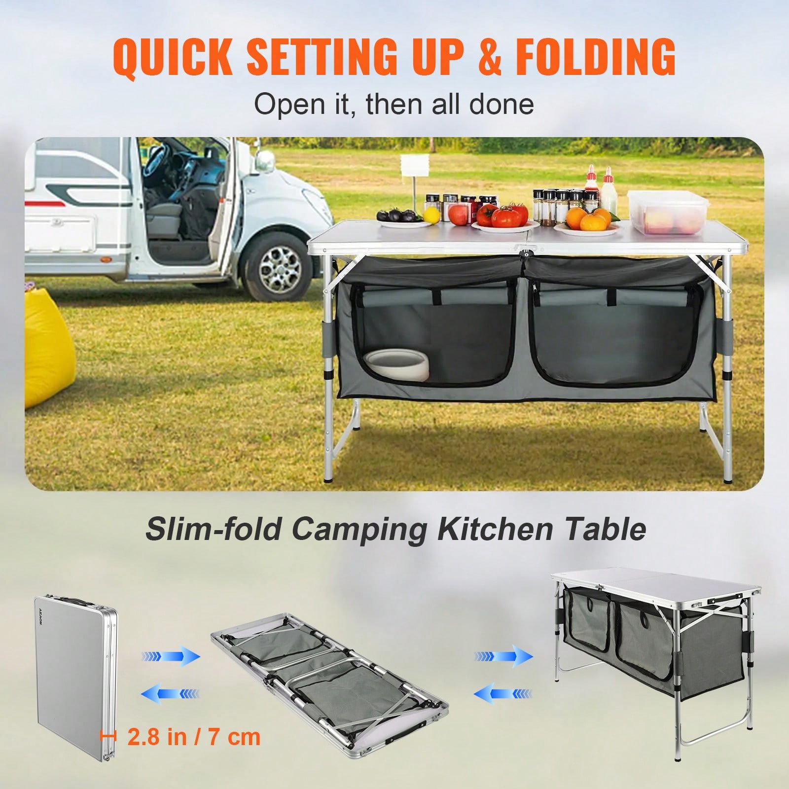 Schnell aufzubauender klappbar – Outdoor Camping Kitchen Table Bewertung und Preis