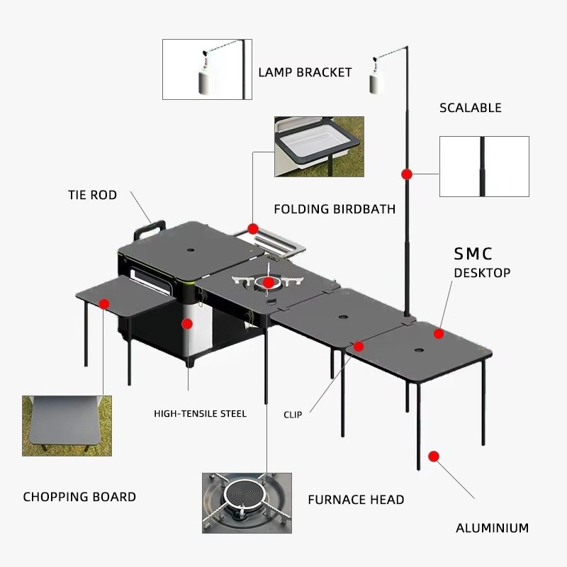Hochwertige Tragbare Camping-K – Outdoor Camping Kitchen Table Bewertung und Preis