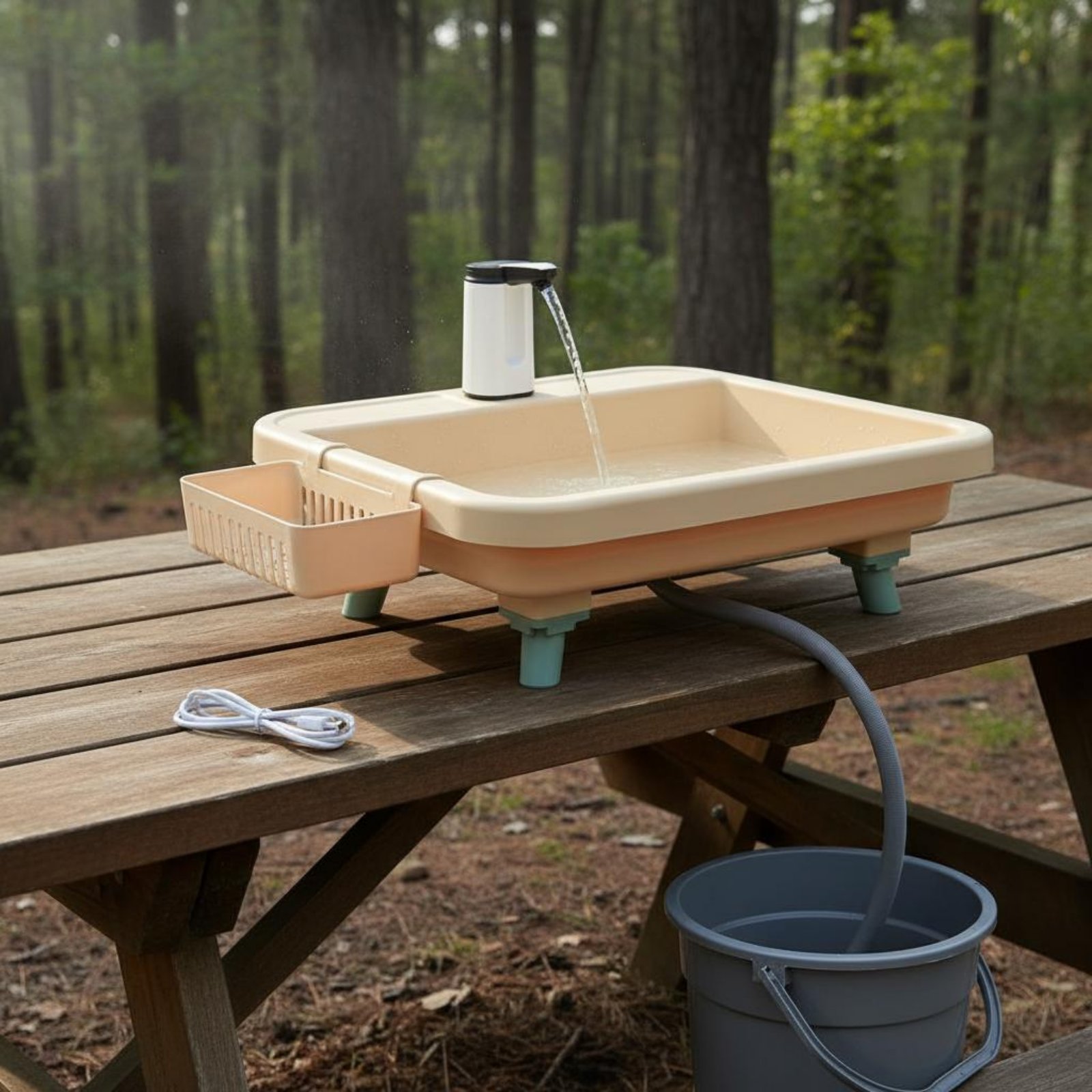 Tragbare Handwaschstation mit  – Outdoor In Camping Bewertung und Preis